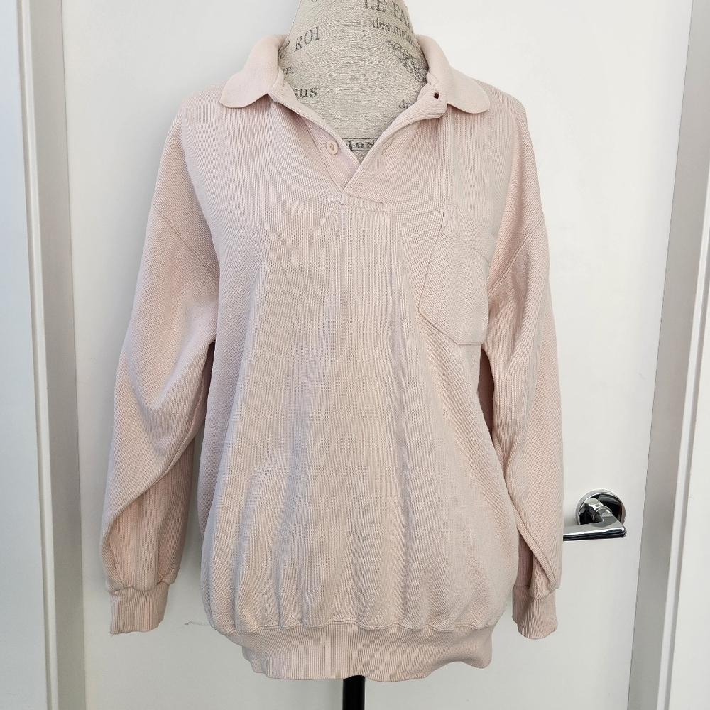 80s Knit Polo Sweater